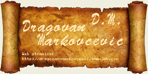 Dragovan Markovčević vizit kartica